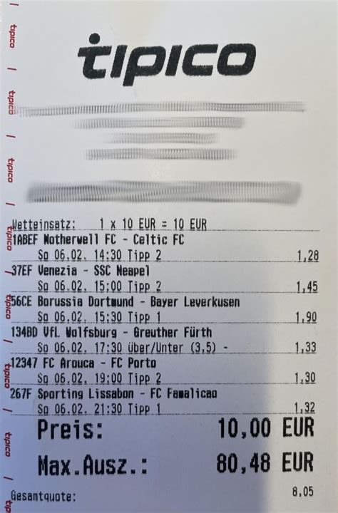 Wettscheine zum Nachtippen .